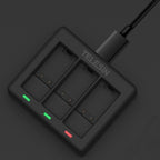 TELESIN GP-BCG-902 Battery 3 Slots Charger For GoPro HERO12 Black / HERO11 Black / HERO10 Black / HERO9 Black, GP-BCG-902