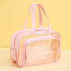 Waterproof Swimming Beach Bag Toiletries and Cosmetics Bag, Pink with Shoe Warehouse, Beige with Shoe Warehouses, Black no Shoe Warehouse, Pink no Shoe Warehouse, Beige no Shoe Warehouse