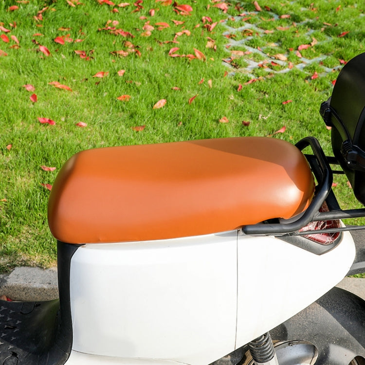 Electric Vehicle Universal Waterproof Sun Protection Seat Cover For All Seasons, Light Brown, Silver