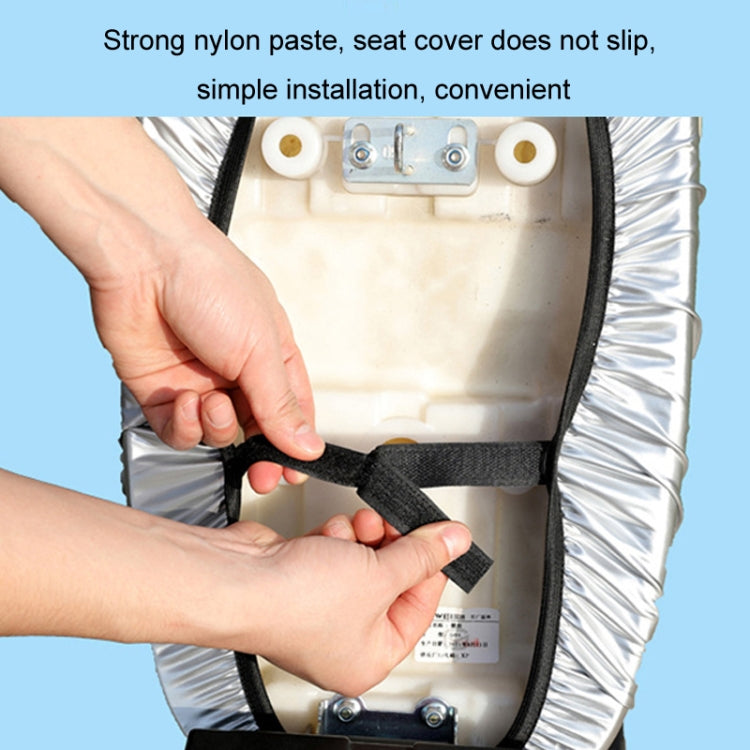Electric Vehicle Universal Waterproof Sun Protection Seat Cover For All Seasons, Light Brown, Silver