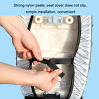 Electric Vehicle Universal Waterproof Sun Protection Seat Cover For All Seasons, Light Brown, Silver