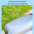Electric Vehicle Universal Waterproof Sun Protection Seat Cover For All Seasons, Light Brown, Silver