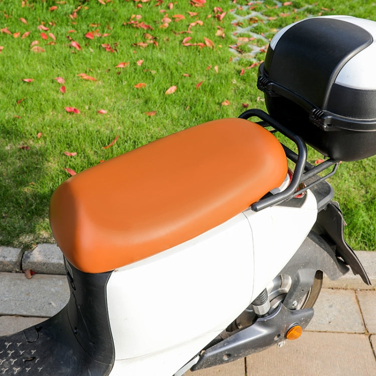 Electric Vehicle Universal Waterproof Sun Protection Seat Cover For All Seasons, Light Brown, Silver