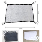 2pcs Car Radiator Front Windshield Insect Protection Net, Black, White