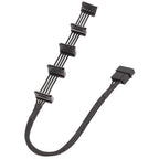 18AWG Large 4Pin Sleeve Grid 1 To 5 SATA Hard Drive Cage Cable, 40cm 4Pin 1 To 5