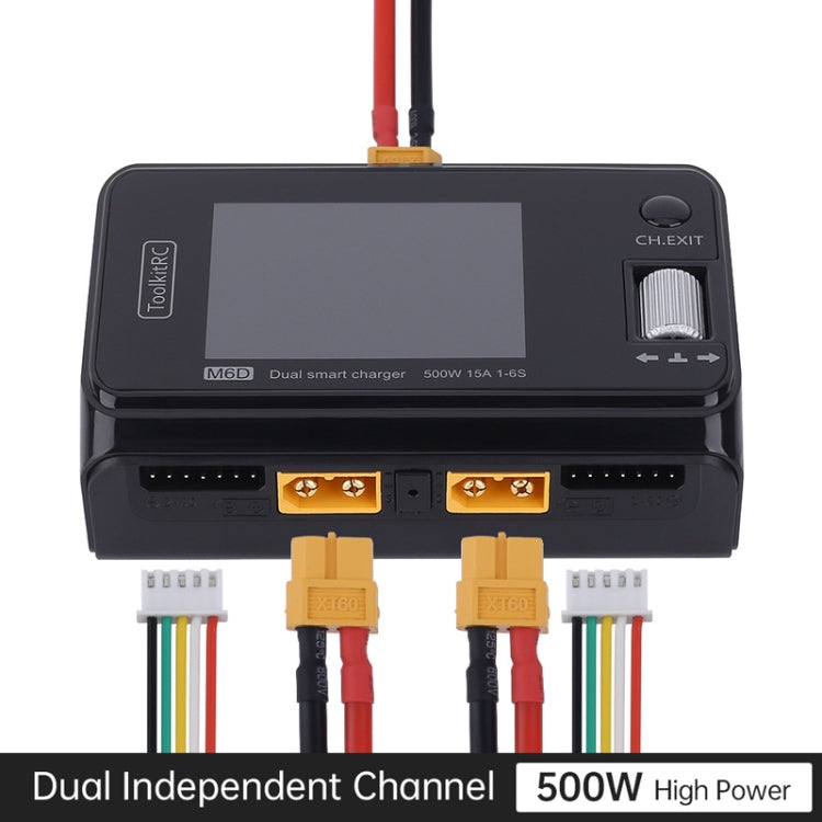 ToolkitRC M6D 500W Toy Airplane Dual Channel Li-Po Battery Balance Charger