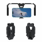 Universal Mobile Phone Gimbal Handle Stabilizer Aluminum Alloy Folding Rabbit Cage