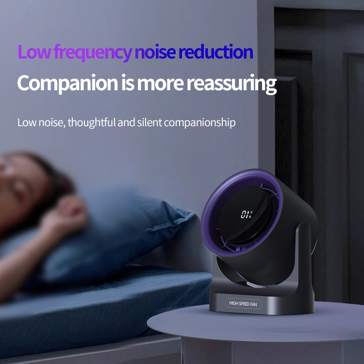HX-F315 100-speed USB Charging Digital Display Wall-mounted Desktop Turbine Fan