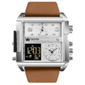 OLEVS 1101 Sports Multi-Function Square Men Quartz Electronic Watch