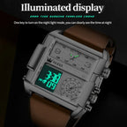 OLEVS 1101 Sports Multi-Function Square Men Quartz Electronic Watch