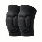 Turtle Shell Sponge Knee Pads Knitted Elbow Pads Thickened Anti-fall Yoga Roller Skating Cycling Protector, M, L