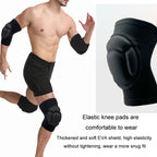 Turtle Shell Sponge Knee Pads Knitted Elbow Pads Thickened Anti-fall Yoga Roller Skating Cycling Protector, M, L