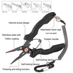 Teflon Stainless Steel Multifunctional Fishing Pliers Anti-slip Cutting Line Open Ring Fishing Tools