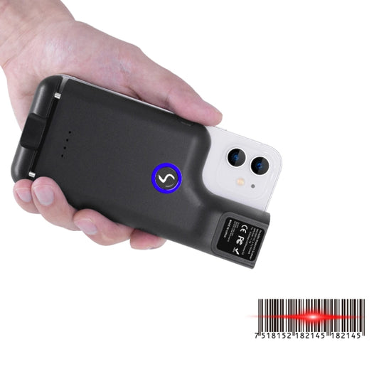 1D Bluetooth Barcode Scanner Wireless Back Clip Phone Barcode Reader, 1D 2D
