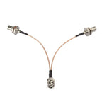 BNC Male To Dual BNC Female RG316 Wire Coaxial Connector, 15cm, 30cm