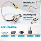 SMA Male To BNC Waterproof Female RG316 Coaxial RF Adapter Cable, 15cm, 30cm, 50cm, 100cm