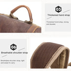 Vintage Camera Bag Waterproof  Canvas Backpack with Laptop Compartment Tripod Holder