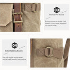 Vintage Camera Bag Waterproof  Canvas Backpack with Laptop Compartment Tripod Holder