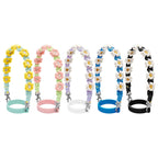 For 16-40oz Stanley Mug Lanyard Silicone Loop Boho Daisy Cute Flower Hand-Woven Mug Cover