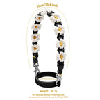 For 16-40oz Stanley Mug Lanyard Silicone Loop Boho Daisy Cute Flower Hand-Woven Mug Cover