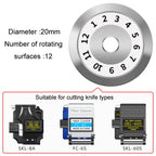 Fiber Optic Cutting Knife Replacement Tungsten Steel Blade, 20mm 12 Rotating Surface, 20mm 16 Rotating Surface, 20mm 24 Rotating Surface, 22mm 16 Rotating Surface, 22mm 24 Rotating Surface, 22mm 16 Rotating Surface With Hole