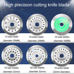 Fiber Optic Cutting Knife Replacement Tungsten Steel Blade, 20mm 12 Rotating Surface, 20mm 16 Rotating Surface, 20mm 24 Rotating Surface, 22mm 16 Rotating Surface, 22mm 24 Rotating Surface, 22mm 16 Rotating Surface With Hole