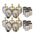 10pcs /Pack UHF Male Crimp Adapter RF Copper Shaft Connector