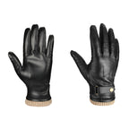 Autumn And Winter Padded Leather Gloves Business Simple Outdoor Sports Warm Gloves, S, M, L, XL