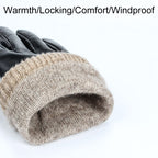 Autumn And Winter Padded Leather Gloves Business Simple Outdoor Sports Warm Gloves, S, M, L, XL