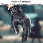 Autumn And Winter Padded Leather Gloves Business Simple Outdoor Sports Warm Gloves, S, M, L, XL