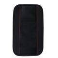 32x19cm PU Carbon Fiber Leather Central Armrest Box Cover Anti-slip Pad, Black, Red, Pink, Blue