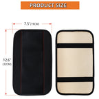 32x19cm PU Carbon Fiber Leather Central Armrest Box Cover Anti-slip Pad, Black, Red, Pink, Blue