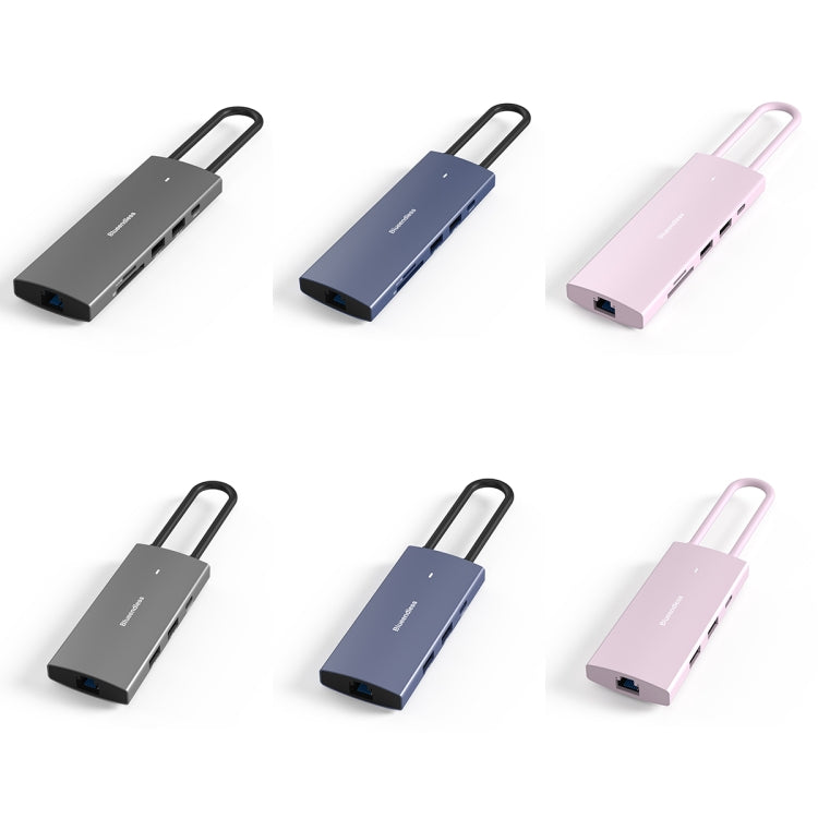 Blueendless 4K60Hz + Gigabit LAN + Data Type-C Docking Station, 6-in-1 Gray, 6-in-1 Blue, 6-in-1 Pink, 9-in-1 Reading Card Pink, 9-in-1 Reading Card Gray, 9-in-1 Reading Card Blue
