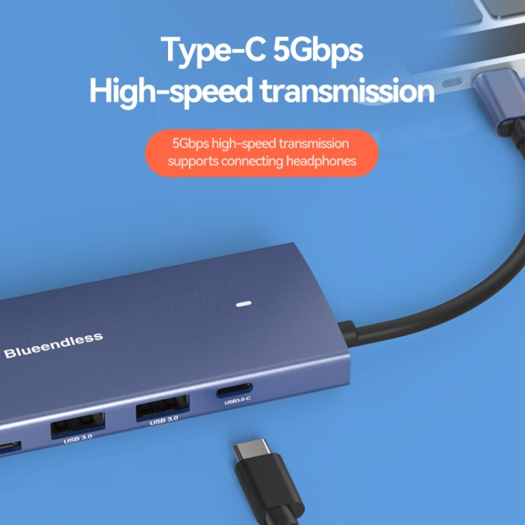 Blueendless 4K60Hz + Gigabit LAN + Data Type-C Docking Station, 6-in-1 Gray, 6-in-1 Blue, 6-in-1 Pink, 9-in-1 Reading Card Pink, 9-in-1 Reading Card Gray, 9-in-1 Reading Card Blue