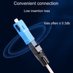 10pcs SC-UPC Telecom Grade FTTH Connector Pre-Embedded Cold Splice Coupler, 60mm