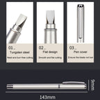 Tungsten Steel Fiber Cutting Knife Pen Type Portable Bare Fiber Cutter, Flat Blade