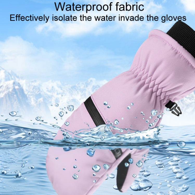 Winter Padded Ski Gloves Outdoor Windproof Warm Sports Gloves, XS, S, M, L
