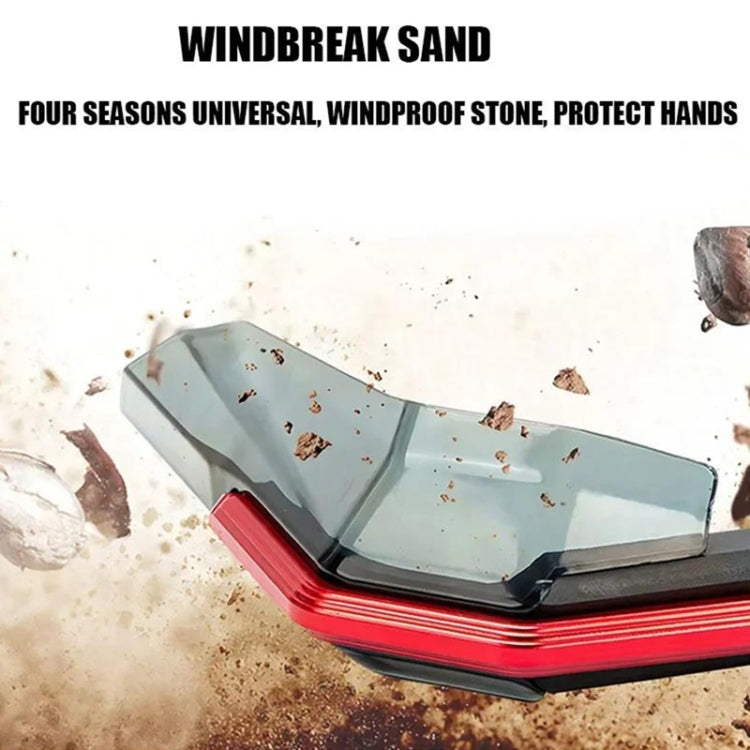 4 In 1 Motorcycle Modification Accessories Horn Windshield Windproof Protective Cover+Handlebar Plastic Throttle Grip Accessories, Red, Blue, Silver
