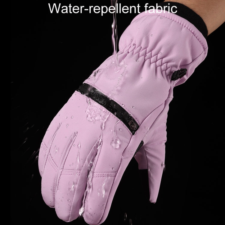 Winter Padded Ski Finger Gloves Outdoor Windproof Warm Sports Gloves, XS, S, M, L
