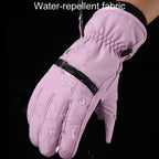 Winter Padded Ski Finger Gloves Outdoor Windproof Warm Sports Gloves, XS, S, M, L