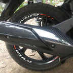 Motorcycle Modification Accessories Exhaust Pipe Anti-scald Cover, Black, Water Transfer, Flower Color