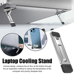2pcs Invisible Cooling Stand Heightening Pad For Laptop & Smartphones & Tablet, 110034 Light Gray
