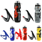 650ml Mountain Bike Water Bottle Set Outdoor Cycling Sports Bottle With V-shaped Holder Cage