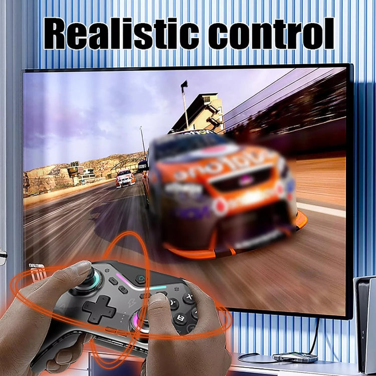CM-619  Bluetooth Game Controller Programmable with RGB Lights for Switch / Steam Deck / PC / IOS / Android, 619 Black, 619 White