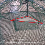 Automatic Folding Fish Net With Support Rod Fishing Cage Lobster Net Fishing Gear, 4 Holes Green, 5 Holes Green, 4 Holes White, 5 Holes White