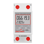 SINOTIMER  DDS6619 80A 230V Din Rail Single Phase Energy Meter Voltage Current Power Meter, Without Backlight, With Backlight