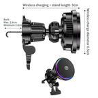 15W Car Wireless Charger Semiconductor Heat Dissipation Mobile Phone Holder RGB Light, X82