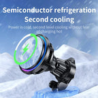 15W Car Wireless Charger Semiconductor Heat Dissipation Mobile Phone Holder RGB Light, X82