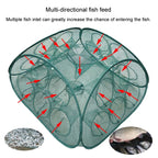 Automatic Folding Fishing Cage Square Fishing Net Shrimp Fishing Gear, 5 Holes, 9 Holes, 13 Holes, 17 Holes, 21 Holes