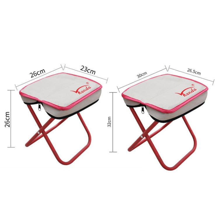 Kanda Bag-Type Folding Fishing Chair Portable Outdoor Travel Sketching Stool, Red, Large